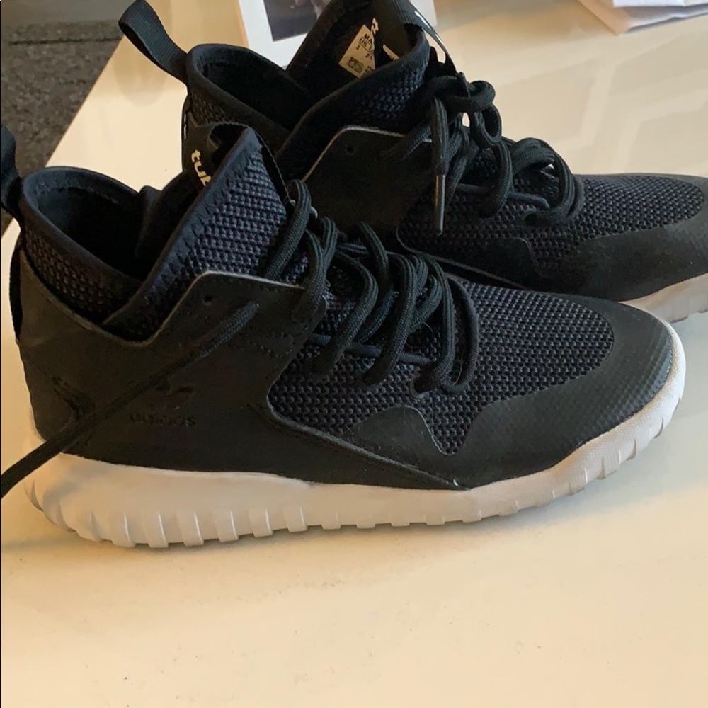adidas Women's Black and White Tubular Sneakers